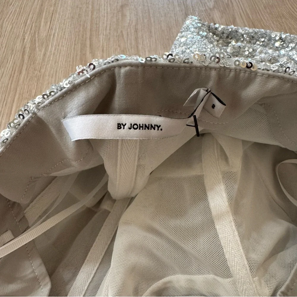 By Johnny sequin strapless side slit maxi dress nwot - Picture 4 of 4